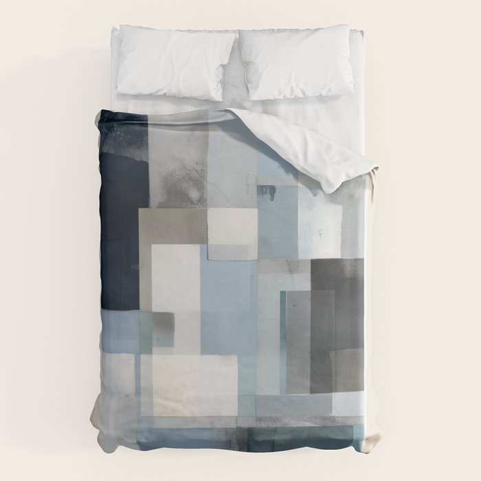 Soft Blue Forms III Duvet Cover Gallery Image 6