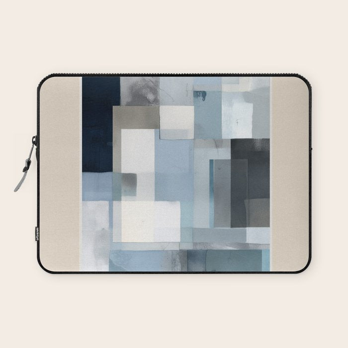 Soft Blue Forms III Laptop Sleeve Gallery Image 1