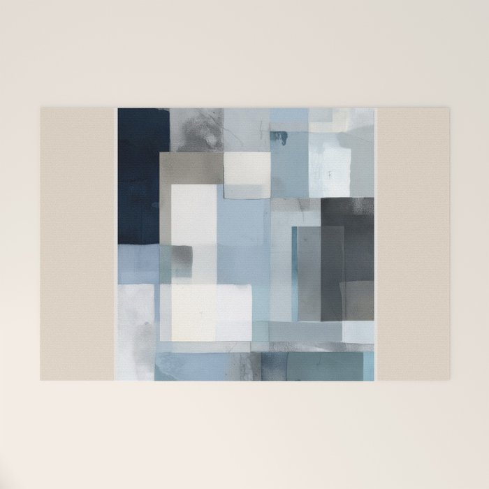 Soft Blue Forms III Welcome Mat Gallery Image 1