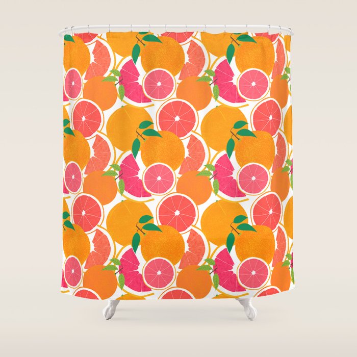 Grapefruit Harvest Shower Curtain Gallery Image 1