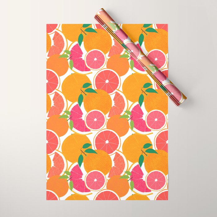 Grapefruit Harvest Wrapping Paper Gallery Image 1