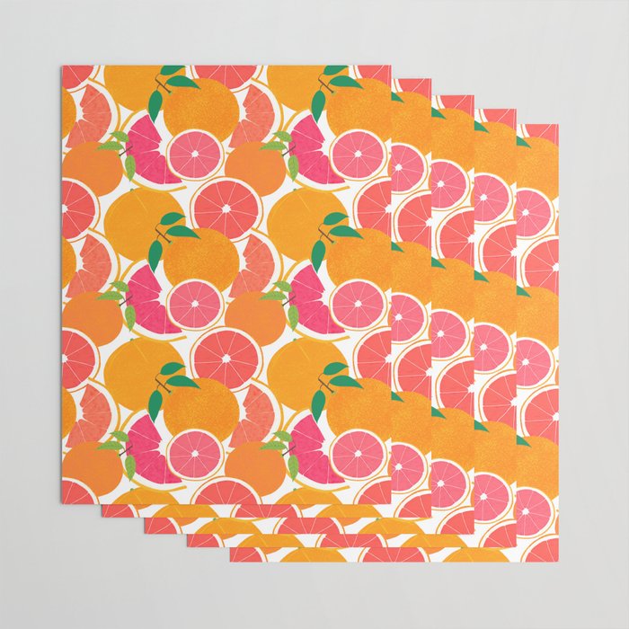 Grapefruit Harvest Wrapping Paper Gallery Image 3