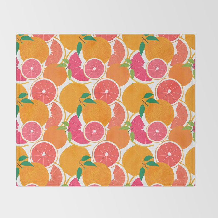 Grapefruit Harvest Throw Blanket Gallery Image 2