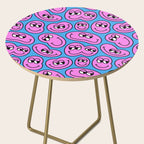 Funny retro smiling face cartoon pattern Side Table Gallery Image 2