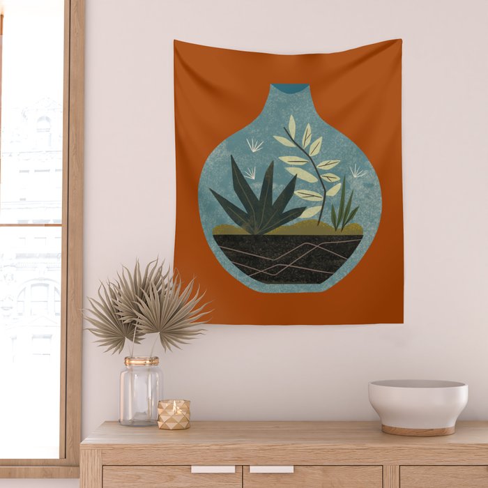 Terrarium No. 6 Wall Tapestry Gallery Image 2