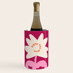 Abstract modern vase and flower. Enjoy the Now quote Wine Chiller Gallery Image 1