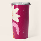 Abstract modern vase and flower. Enjoy the Now quote Travel Mug Gallery Image 2
