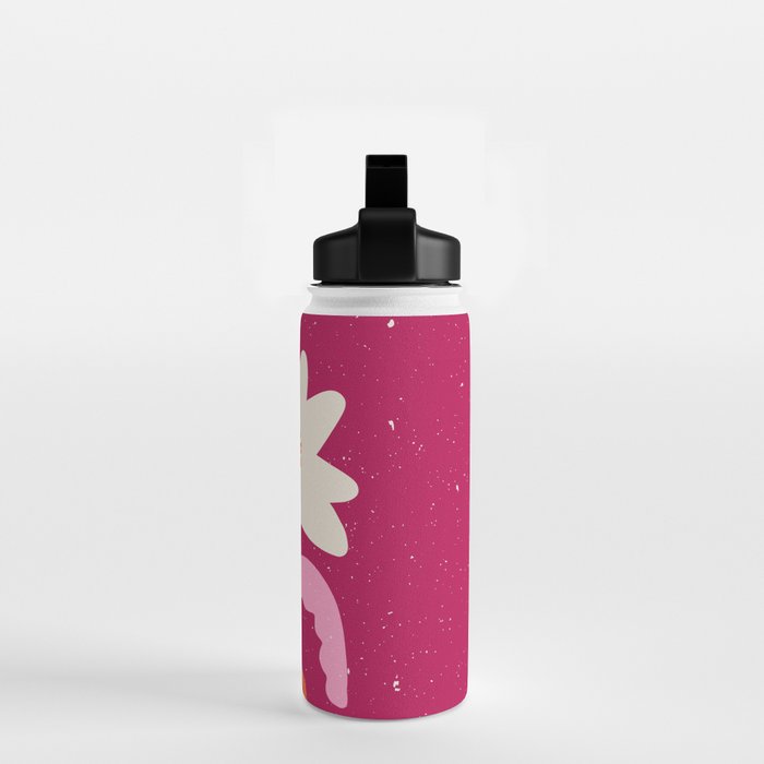 Abstract modern vase and flower. Enjoy the Now quote Water Bottle Gallery Image 2