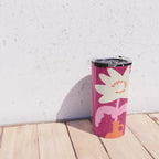 Abstract modern vase and flower. Enjoy the Now quote Travel Mug Gallery Image 4