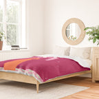 Abstract modern vase and flower. Enjoy the Now quote Duvet Cover Gallery Image 2