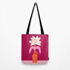 Abstract modern vase and flower. Enjoy the Now quote Tote Bag Gallery Image 2