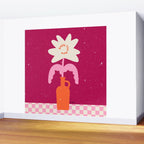 Abstract modern vase and flower. Enjoy the Now quote Wall Mural Gallery Image 2
