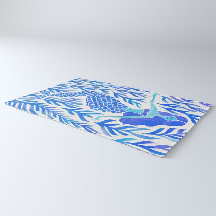 Kelp Forest Mermaid - Blue Palette Rug Gallery Image 3