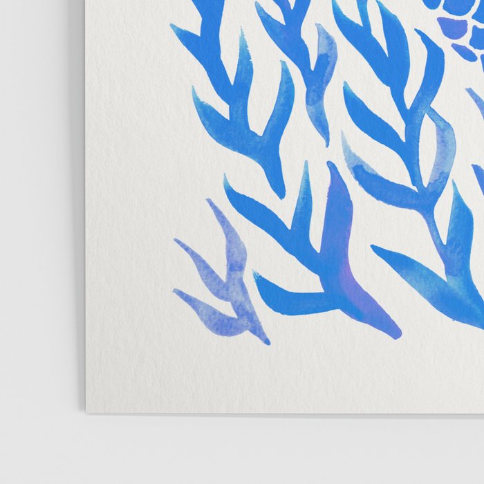 Kelp Forest Mermaid - Blue Palette Poster Gallery Image 3