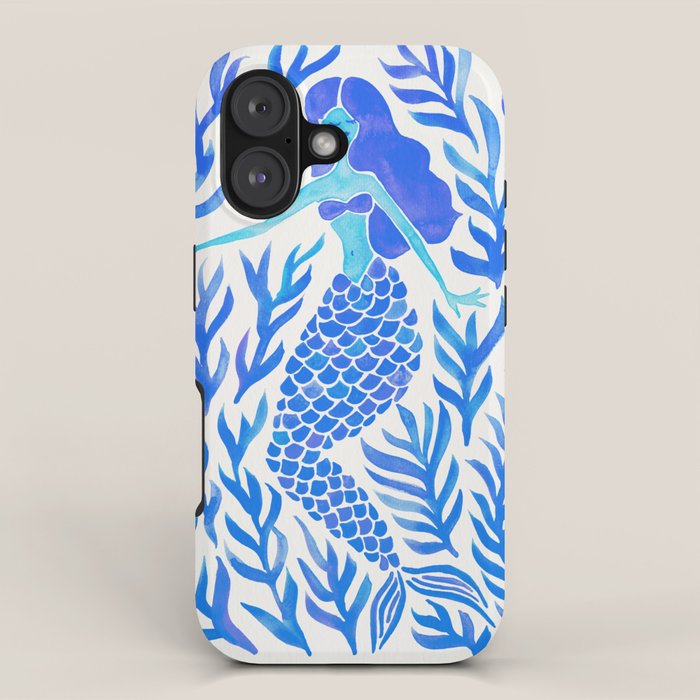 Kelp Forest Mermaid - Blue Palette iPhone Case Gallery Image 1