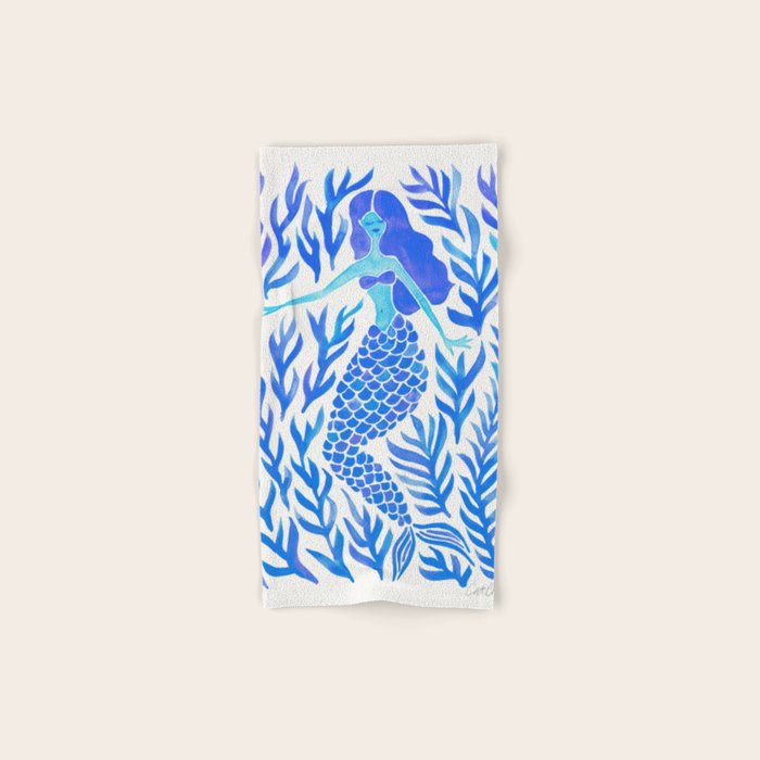 Kelp Forest Mermaid - Blue Palette Bath Towel Gallery Image 1