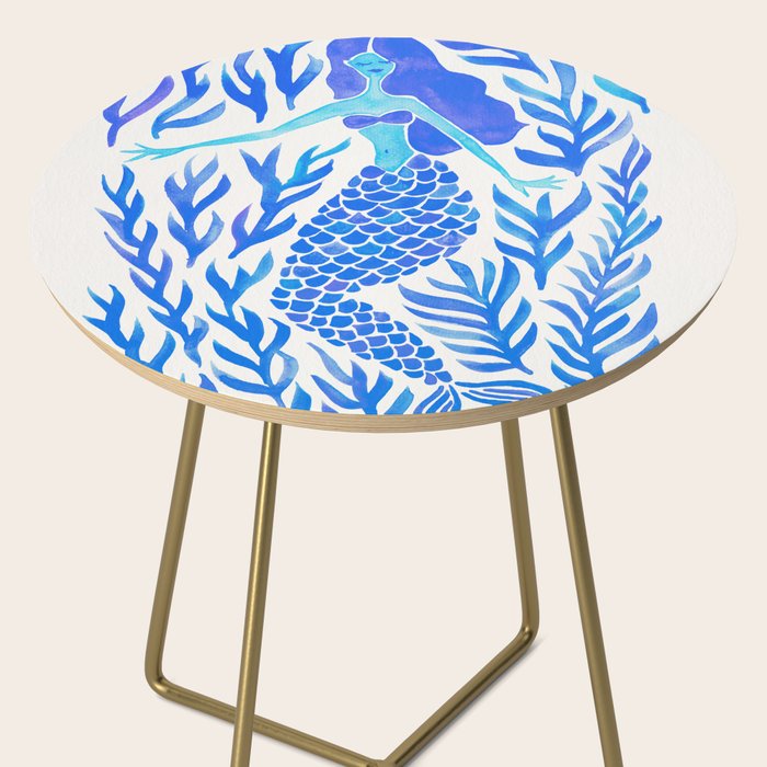 Kelp Forest Mermaid - Blue Palette Side Table Gallery Image 2