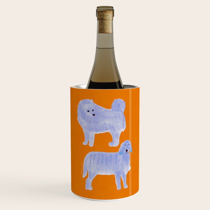 Two Calm Dogs - Blue and Orange Wine Chiller Gallery Image 1