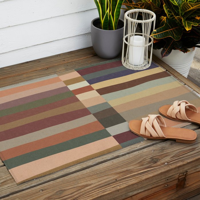Mix of Stripes #5 Outdoor Rug Gallery Image 2