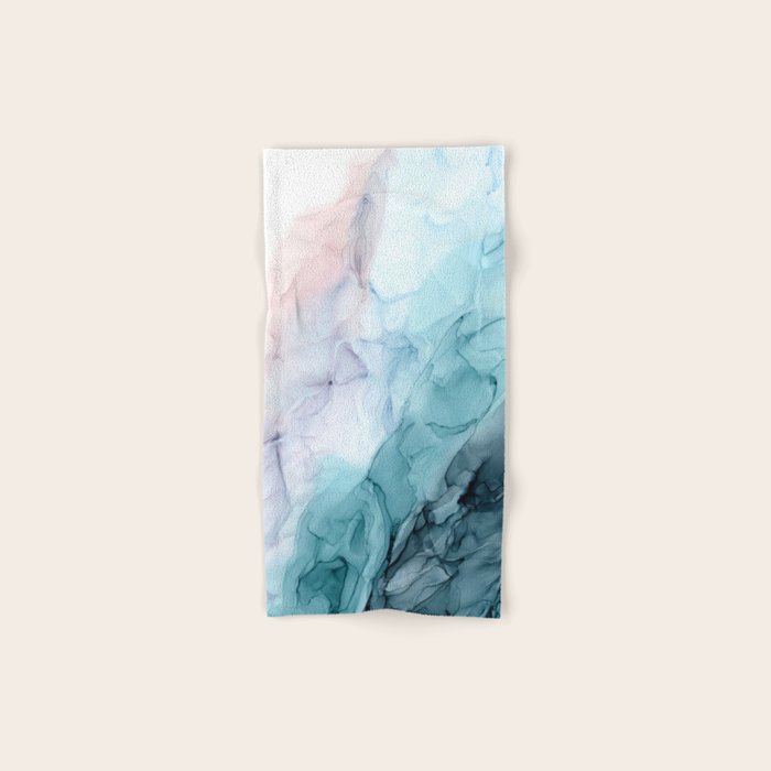 Beachy Pastel Flowing Ombre Abstract Flip Bath Towel Gallery Image 1