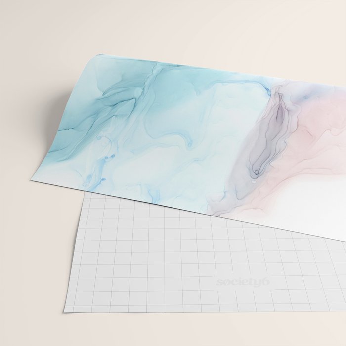 Beachy Pastel Flowing Ombre Abstract Flip Wrapping Paper Gallery Image 2