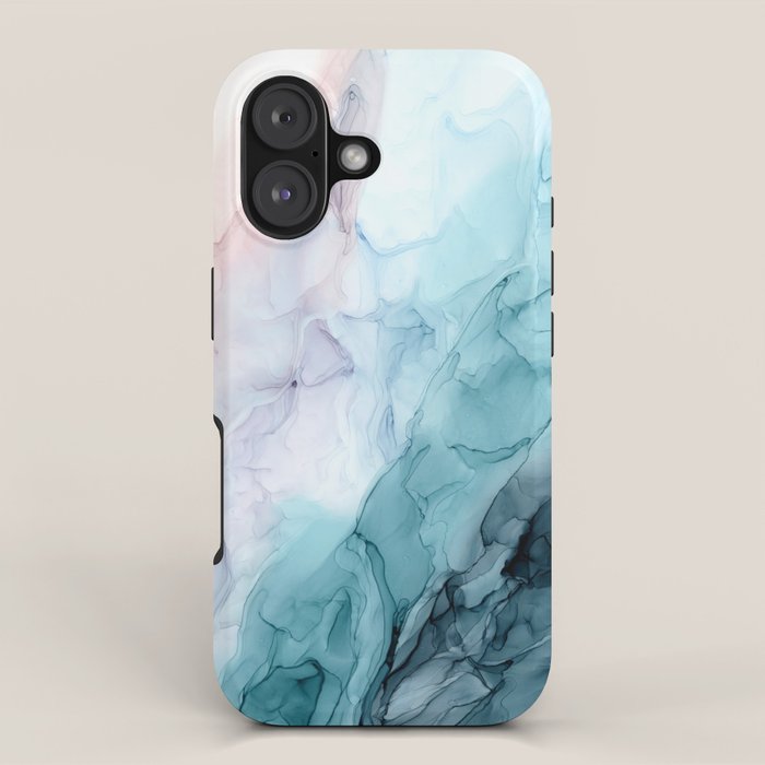 Beachy Pastel Flowing Ombre Abstract Flip iPhone Case Gallery Image 1