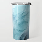 Beachy Pastel Flowing Ombre Abstract Flip Travel Mug Gallery Image 2