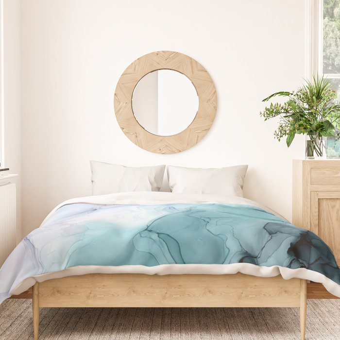 Beachy Pastel Flowing Ombre Abstract Flip Duvet Cover Gallery Image 3