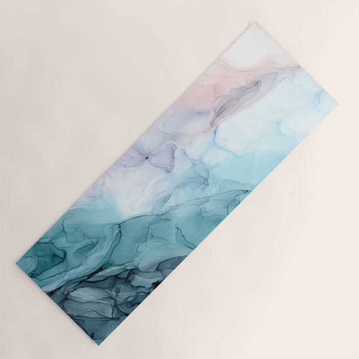 Beachy Pastel Flowing Ombre Abstract Flip Yoga Mat Gallery Image 1