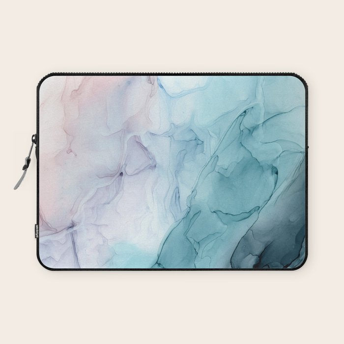 Beachy Pastel Flowing Ombre Abstract Flip Laptop Sleeve Gallery Image 1