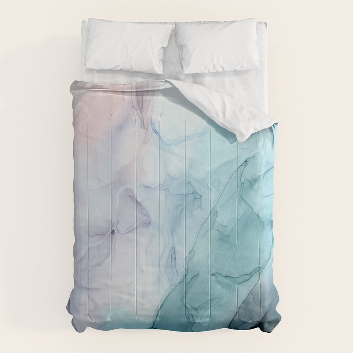 Beachy Pastel Flowing Ombre Abstract Flip Comforter Gallery Image 6