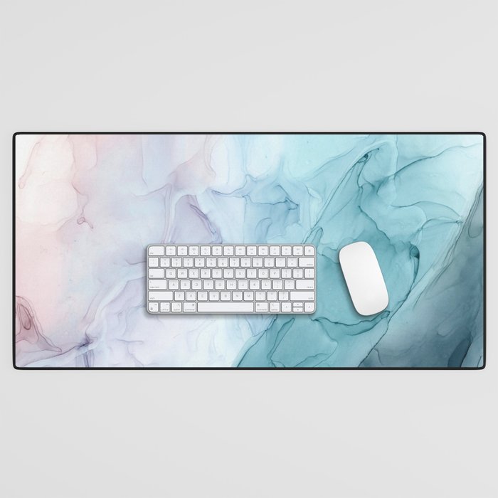 Beachy Pastel Flowing Ombre Abstract Flip Desk Mat Gallery Image 1
