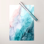 Beachy Pastel Flowing Ombre Abstract Flip Wrapping Paper Gallery Image 1