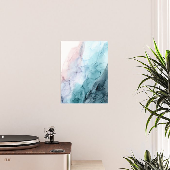 Beachy Pastel Flowing Ombre Abstract Flip Poster Gallery Image 2