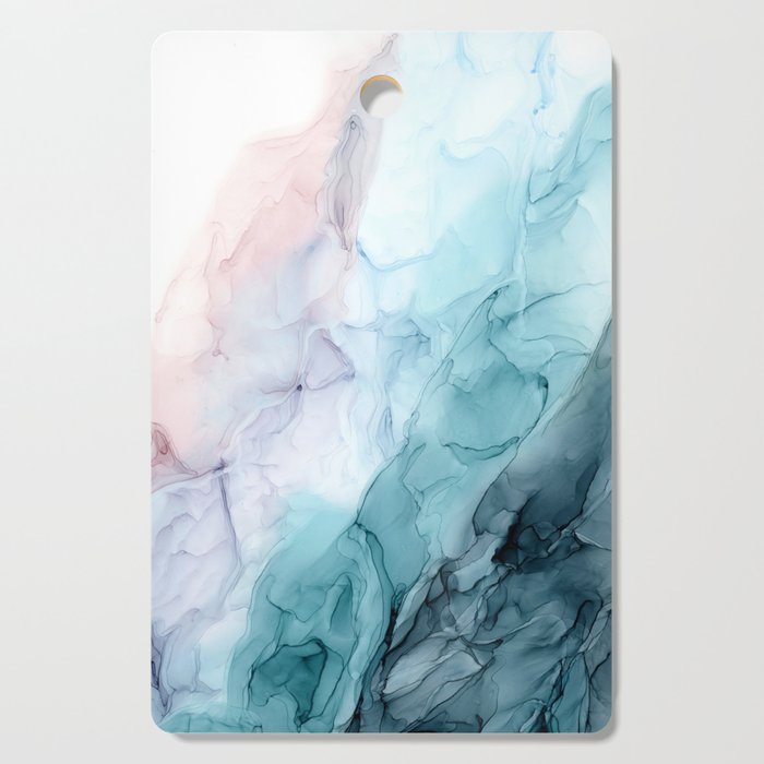 Beachy Pastel Flowing Ombre Abstract Flip Cutting Board Gallery Image 1