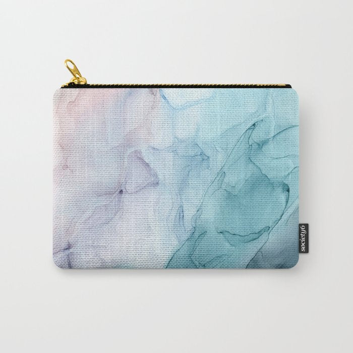 Beachy Pastel Flowing Ombre Abstract Flip Carry All Pouch Gallery Image 1