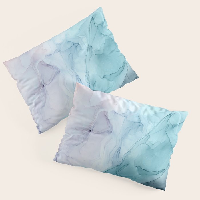 Beachy Pastel Flowing Ombre Abstract Flip Pillow Sham Gallery Image 1