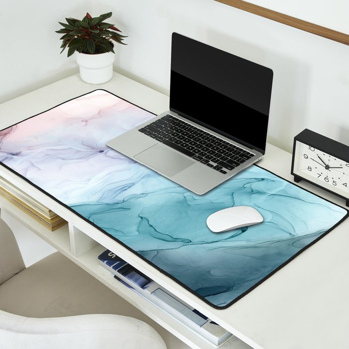 Beachy Pastel Flowing Ombre Abstract Flip Desk Mat Gallery Image 2