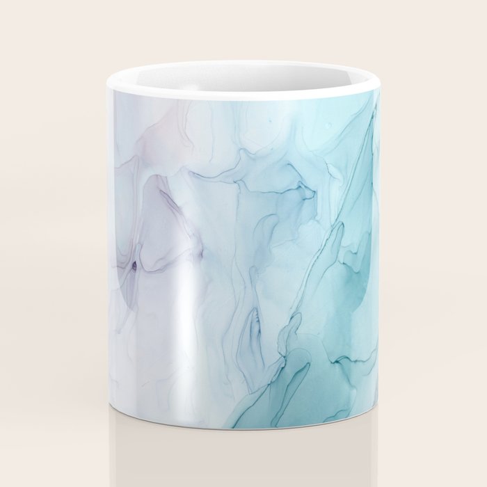 Beachy Pastel Flowing Ombre Abstract Flip Coffee Mug Gallery Image 4