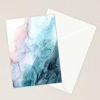 Beachy Pastel Flowing Ombre Abstract Flip Stationery Card Gallery Image 2
