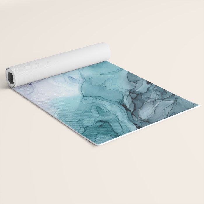 Beachy Pastel Flowing Ombre Abstract Flip Yoga Mat Gallery Image 2