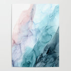 Beachy Pastel Flowing Ombre Abstract Flip Poster Gallery Image 4