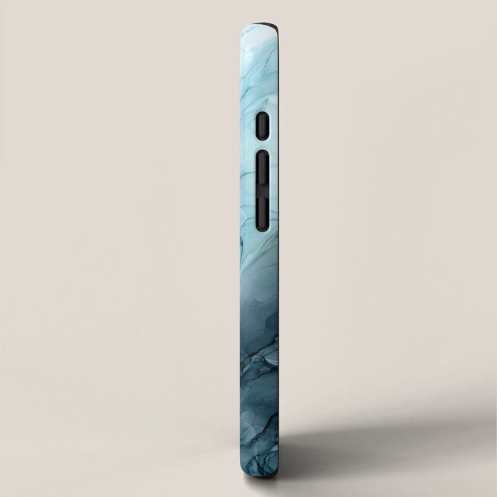 Beachy Pastel Flowing Ombre Abstract Flip iPhone Case Gallery Image 2