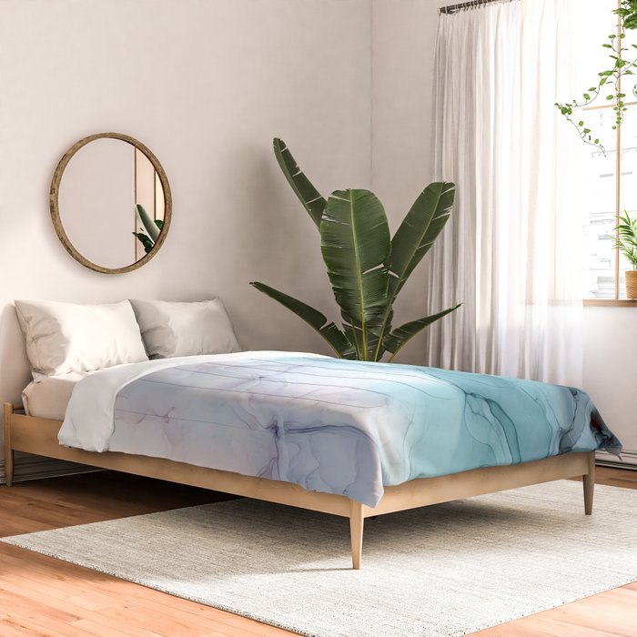 Beachy Pastel Flowing Ombre Abstract Flip Comforter Gallery Image 2