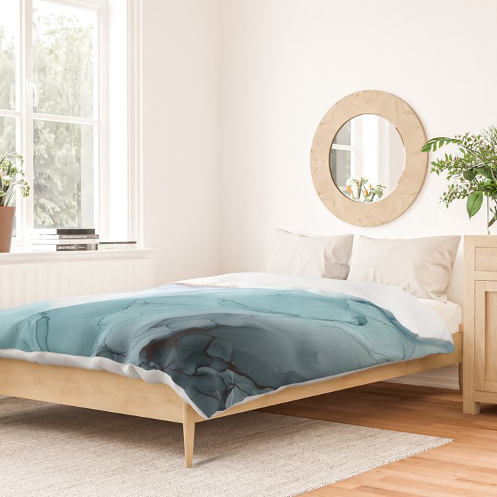 Beachy Pastel Flowing Ombre Abstract Flip Duvet Cover Gallery Image 2