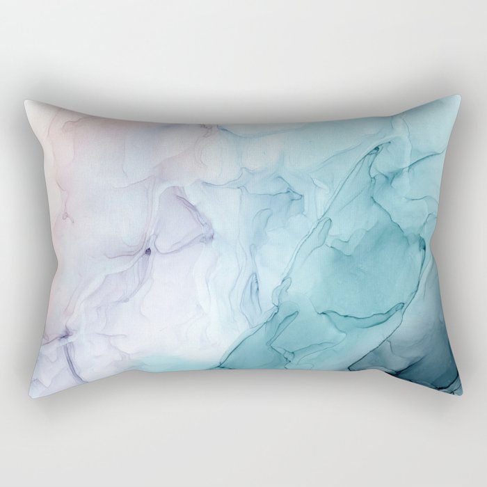 Beachy Pastel Flowing Ombre Abstract Flip Rectangular Pillow Gallery Image 2