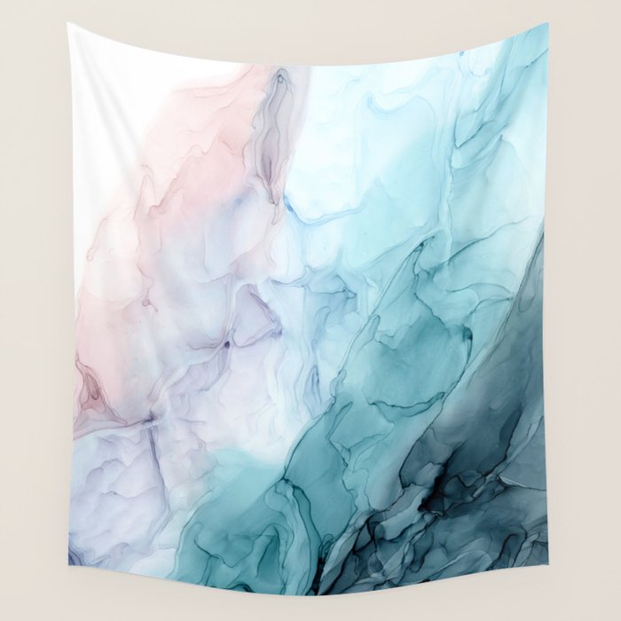 Beachy Pastel Flowing Ombre Abstract Flip Wall Tapestry Gallery Image 4