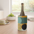 mid mod geometry green teal nature 1 Wine Chiller Gallery Image 4