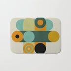 mid mod geometry green teal nature 1 Bath Mat Gallery Image 1