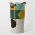 mid mod geometry green teal nature 1 Travel Mug Gallery Image 2
